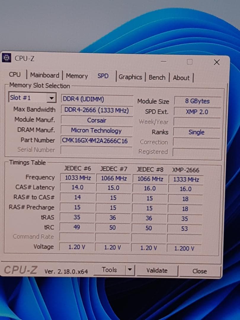 自作PC　i7 8700・16GB・SSD128GB・K4000・Win11