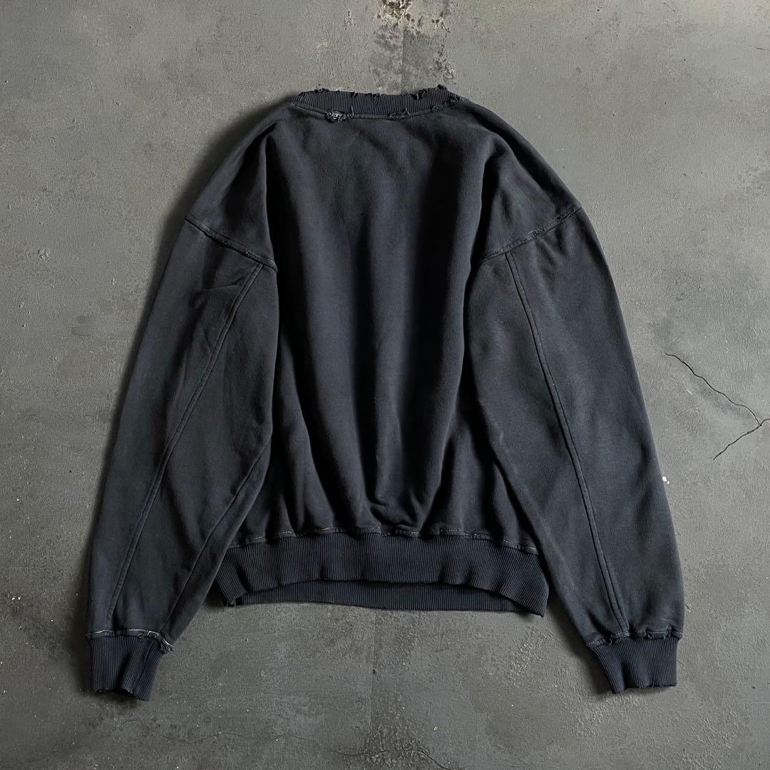 90's 銀タグ“adidas”後染“短丈”grange boro sweat