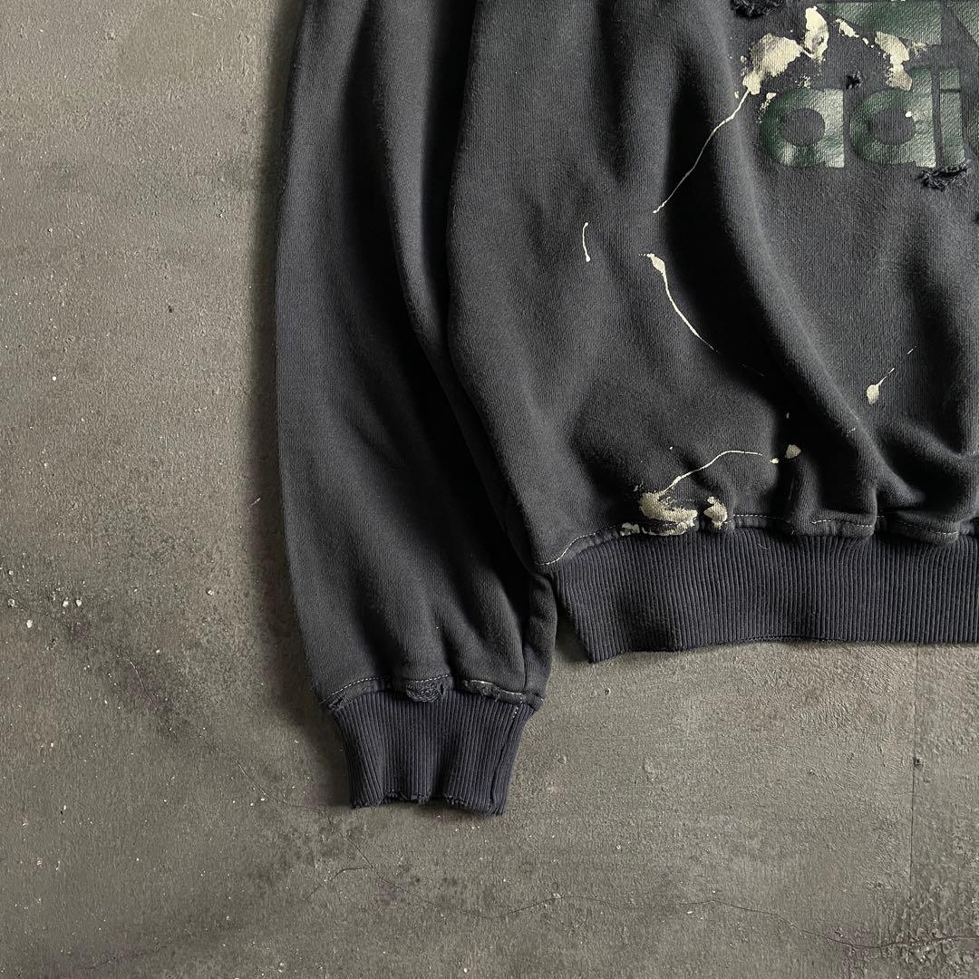 90's 銀タグ“adidas”後染“短丈”grange boro sweat