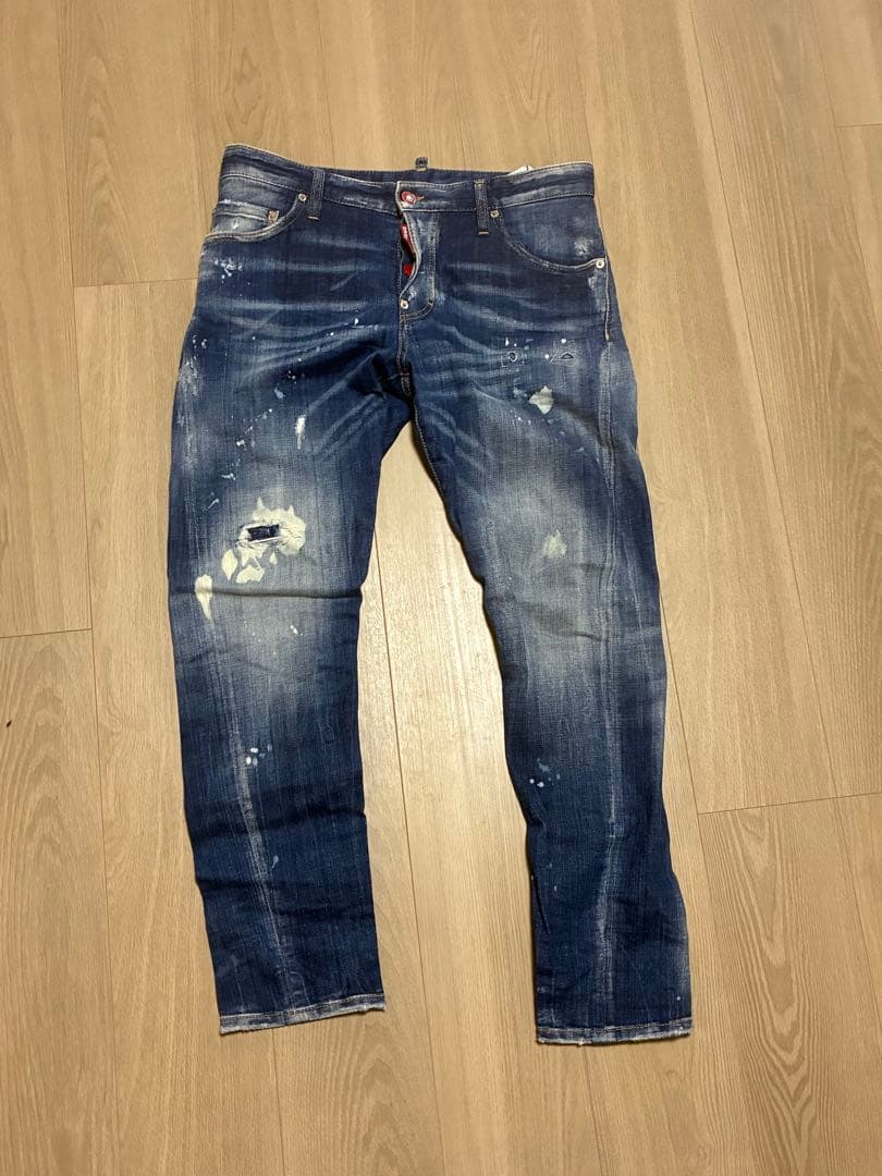 DSQUARED2 インディゴ デニム ダメージ加工 46