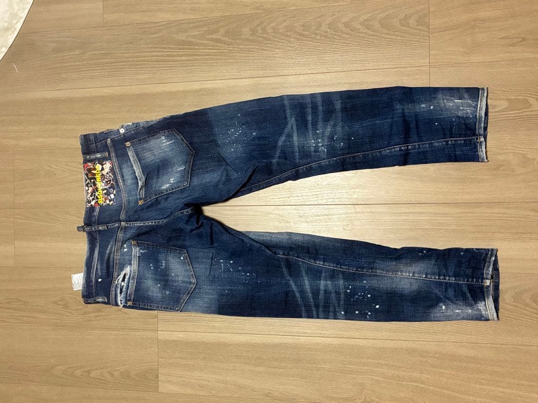 DSQUARED2 インディゴ デニム ダメージ加工 46