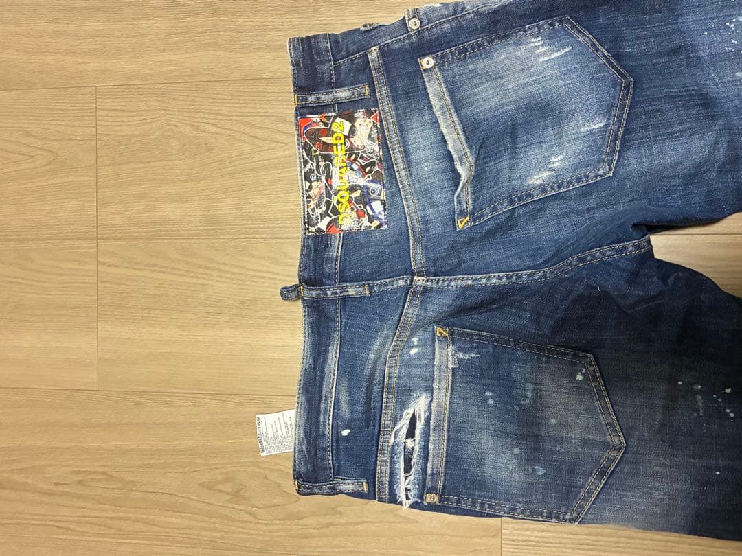 DSQUARED2 インディゴ デニム ダメージ加工 46