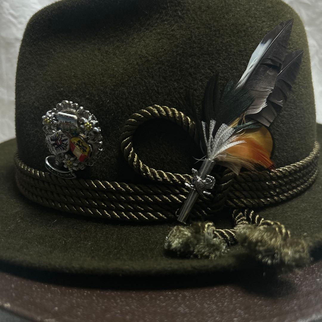 銀座トラヤ TORAYA オリーブグリーン ウールハット 60サイズ