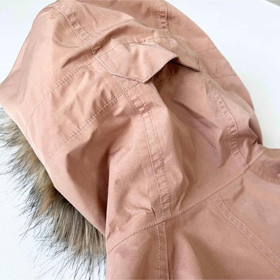 4921【美品】バートン　ジャケット ファー付き ゴアテックス ピンクベージュ