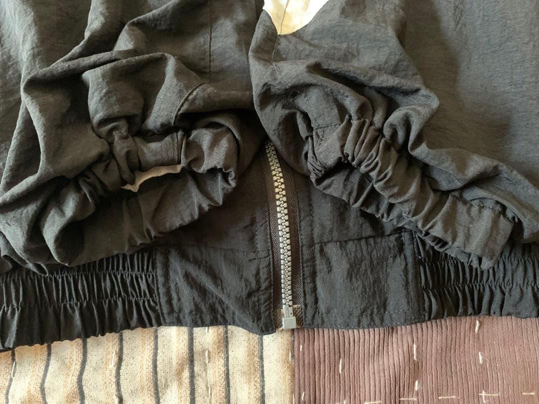 90s L nike vtg ビッグスウォッシュ ナイロンジャケット ブラック