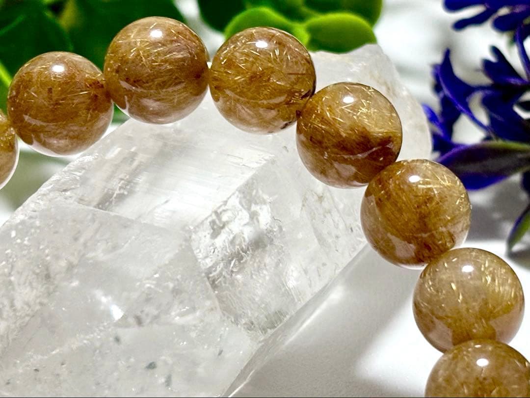 すうぷ　エンジェルヘアーゴールドルチルクォーツとキャッツアイクンツァイト