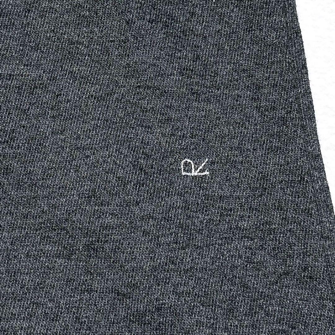 ✨美品✨45R　厚天竺のチュニック　R刺繍　コットン混　日本製　F　グレー