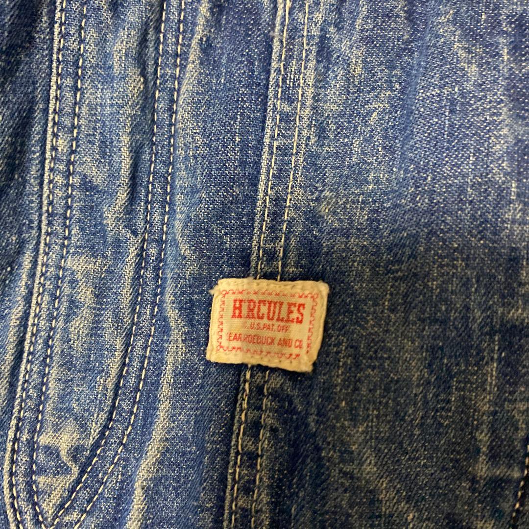 HERCULES カバーオール　50s 60s カスタム　ヘラスレス　デニム