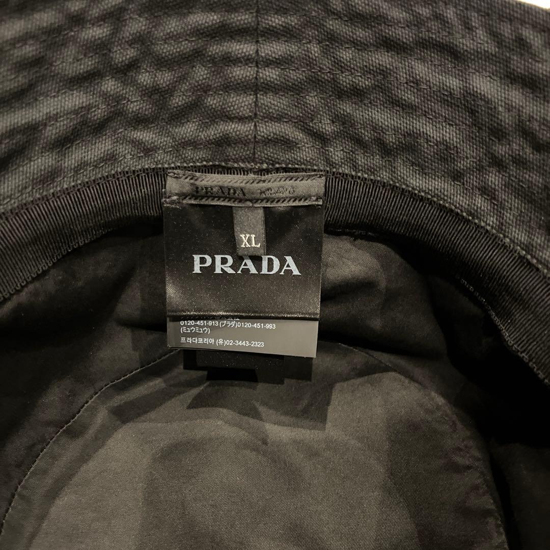 PRADA ブラック バケットハットXL