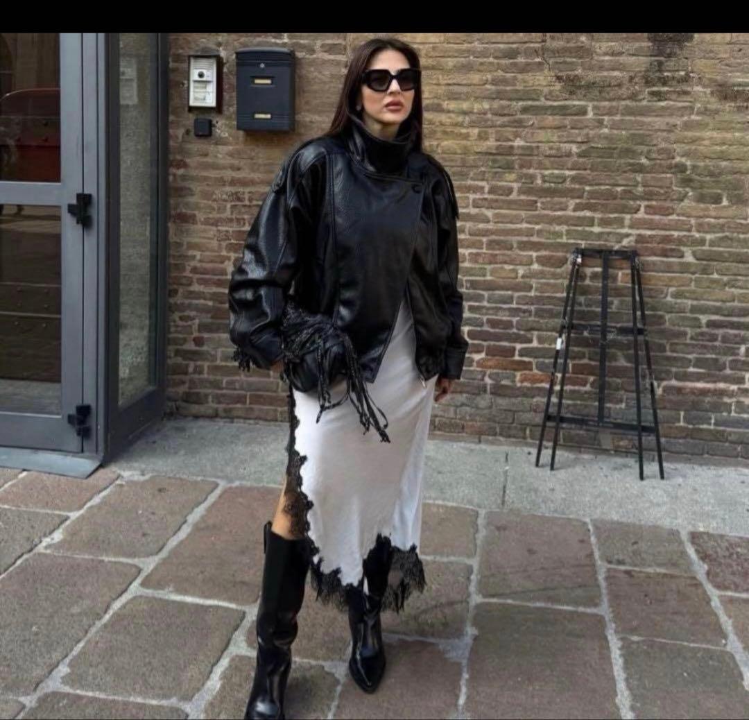 【完売品】ZARA フェイクレザージャケット Lサイズ 新品タグつき YSL