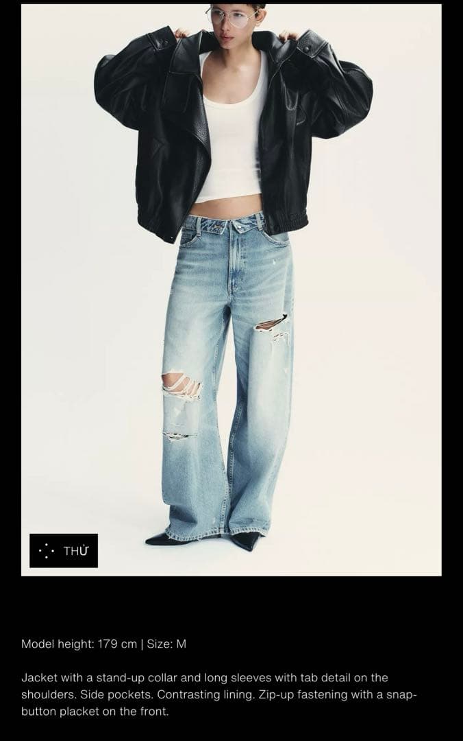 【完売品】ZARA フェイクレザージャケット Lサイズ 新品タグつき YSL