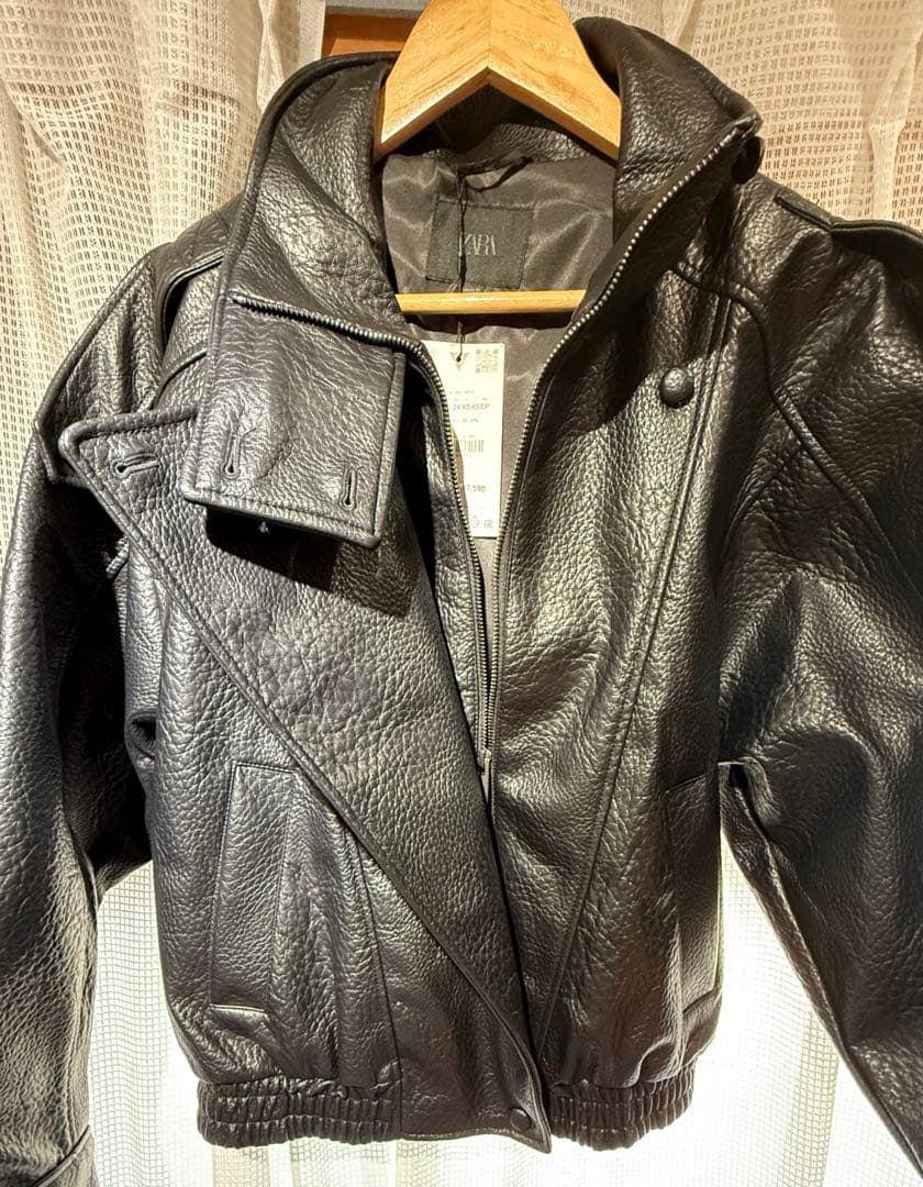 【完売品】ZARA フェイクレザージャケット Lサイズ 新品タグつき YSL