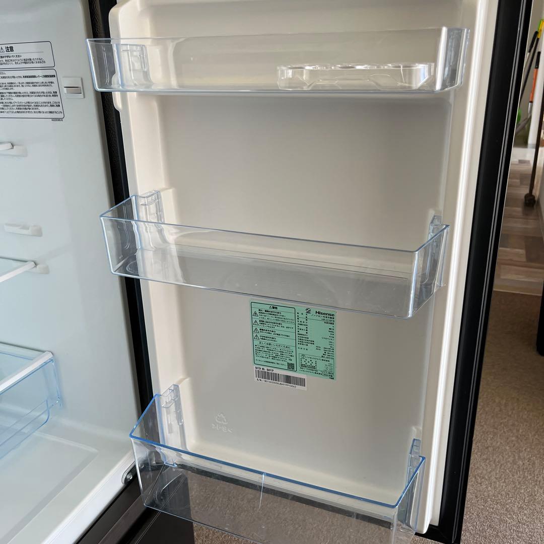 北海道空知　2024年製 162L 引取り Hisense ブラック　冷蔵庫　黒