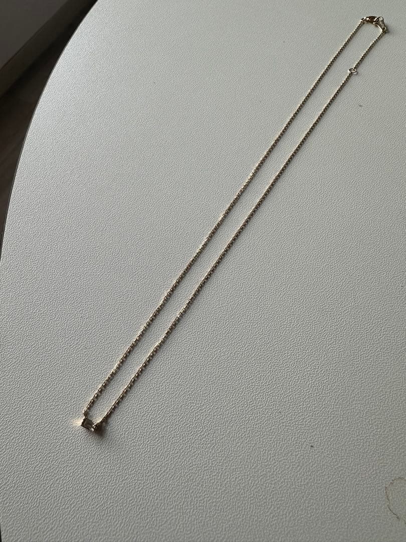 最終値下げageteアガットk10バケットカットダイヤネックレス0.04ct