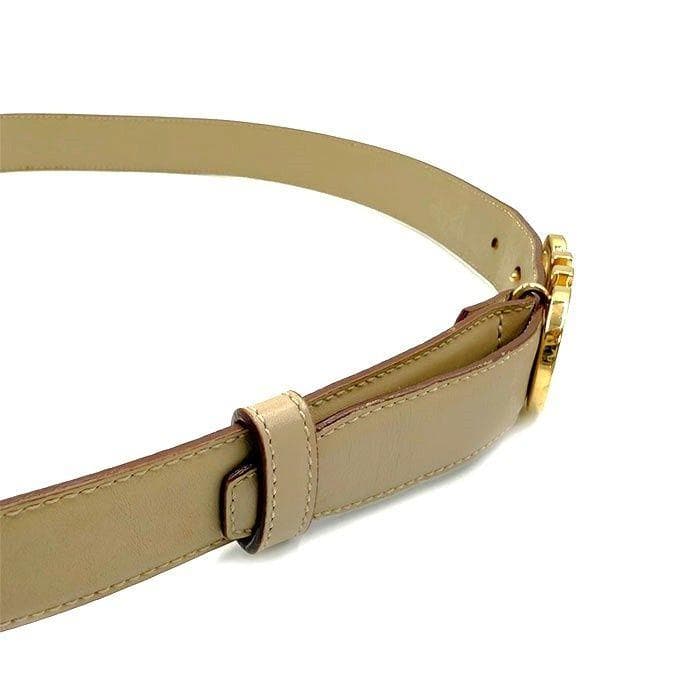 フェラガモ Ferragamo ベルト ガンチーニ バックル ベージュ ゴールド