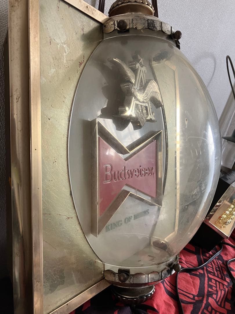 バドワイザー アンティーク ビンテージ ライト 点灯可！ 雰囲気◎
