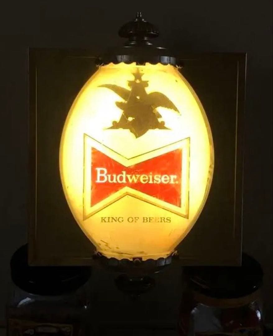 バドワイザー アンティーク ビンテージ ライト 点灯可！ 雰囲気◎