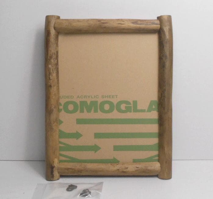 材料材料見本◆油絵0号サイズ用の流木での額縁フレーム竿幅約17㎜～20㎜