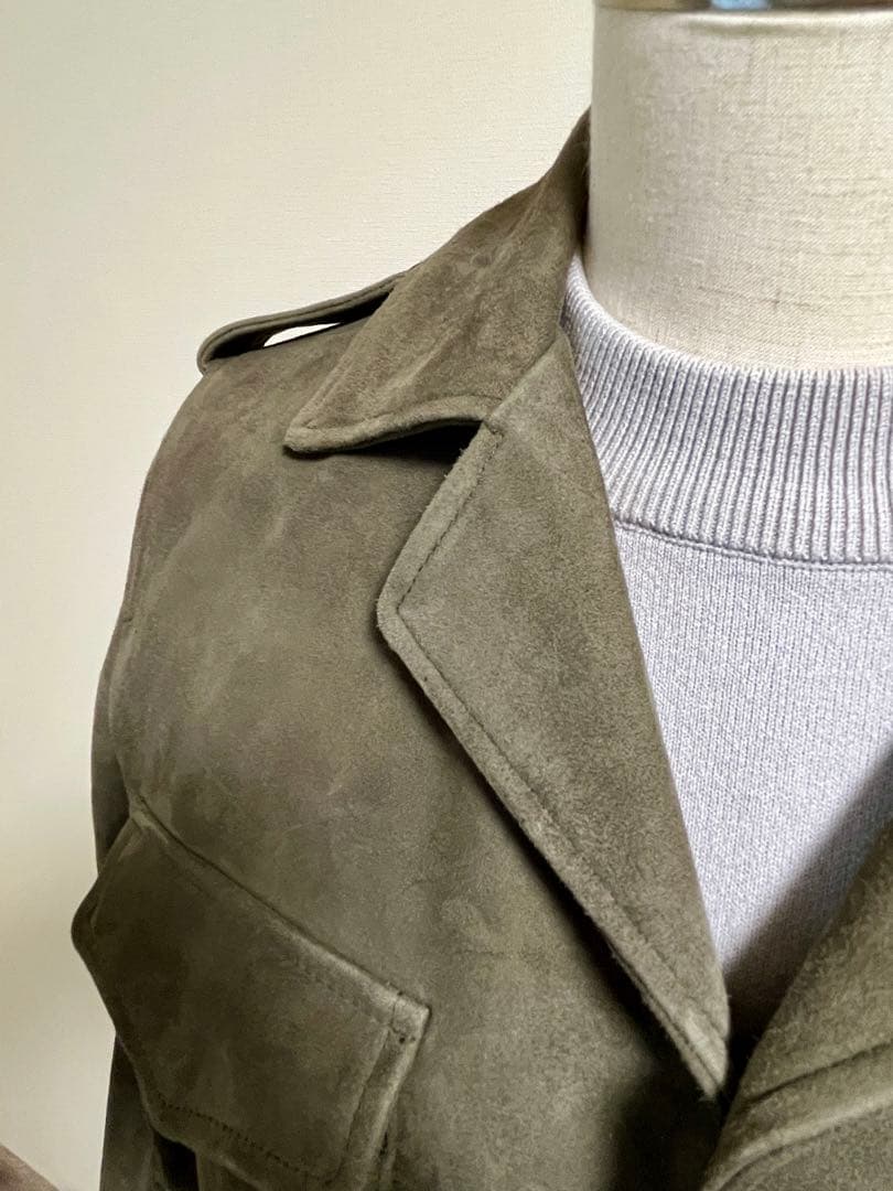 ETONNE エトネ スエード ミリタリージャケット Ｌ