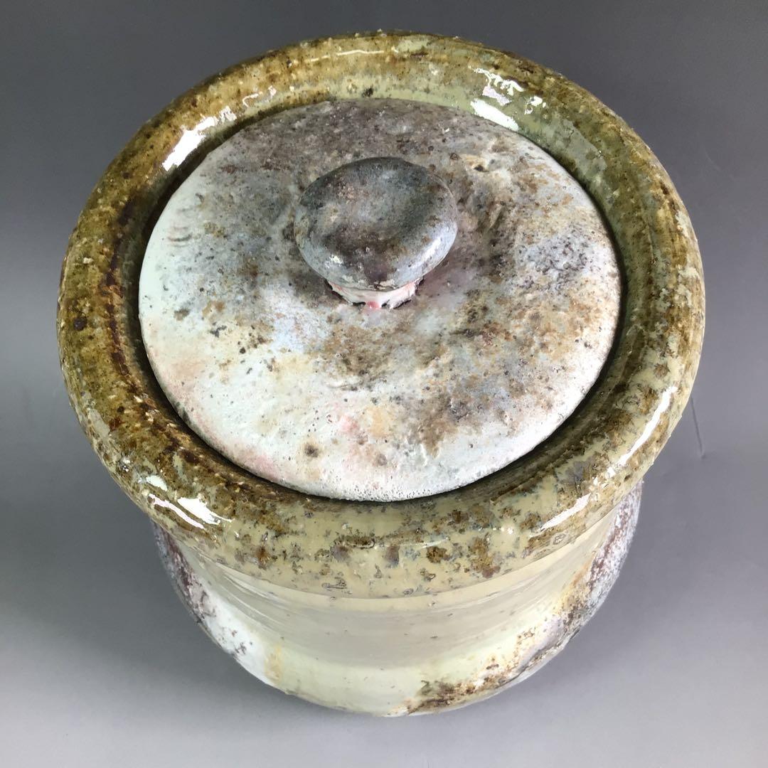 Ｒ６８　水指　『萩焼』『中村龍和造』　共箱　茶道具