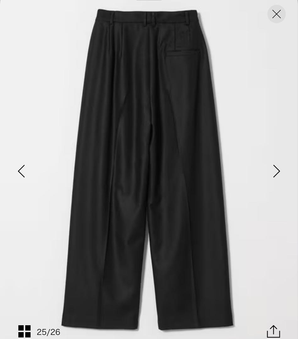 ＜6(ROKU)＞ウール タック パンツ 25FW