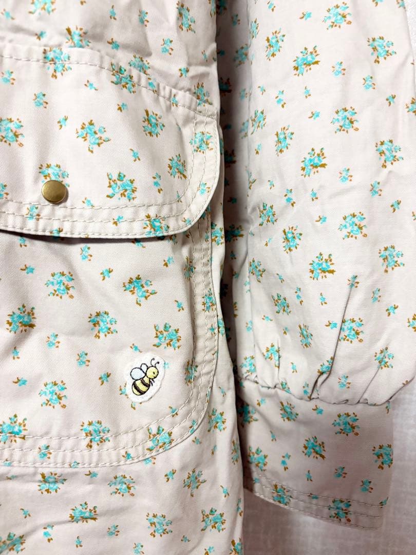 ❤️新品未使用❤️Cherir la femme ライナー付モッズコートMベージュ花