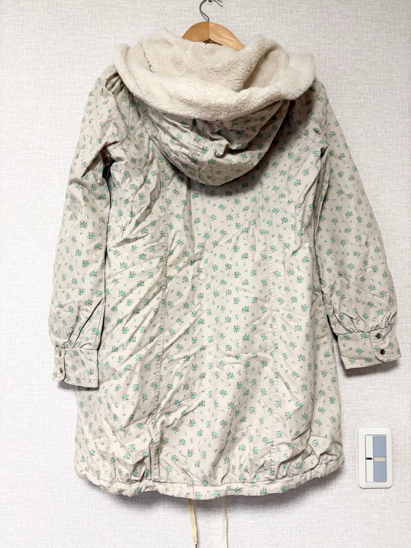 ❤️新品未使用❤️Cherir la femme ライナー付モッズコートMベージュ花