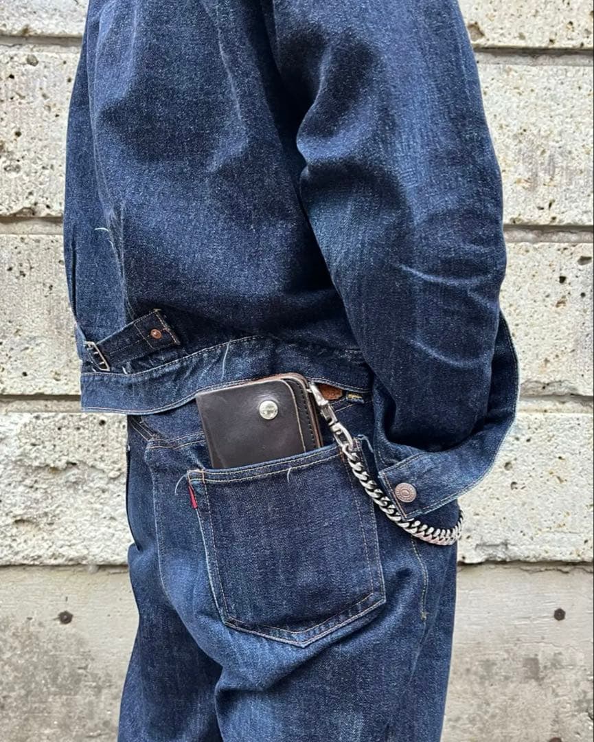 日本製 ウォレットチェーン ダブルクリップ 40cm 純銀 シルバー