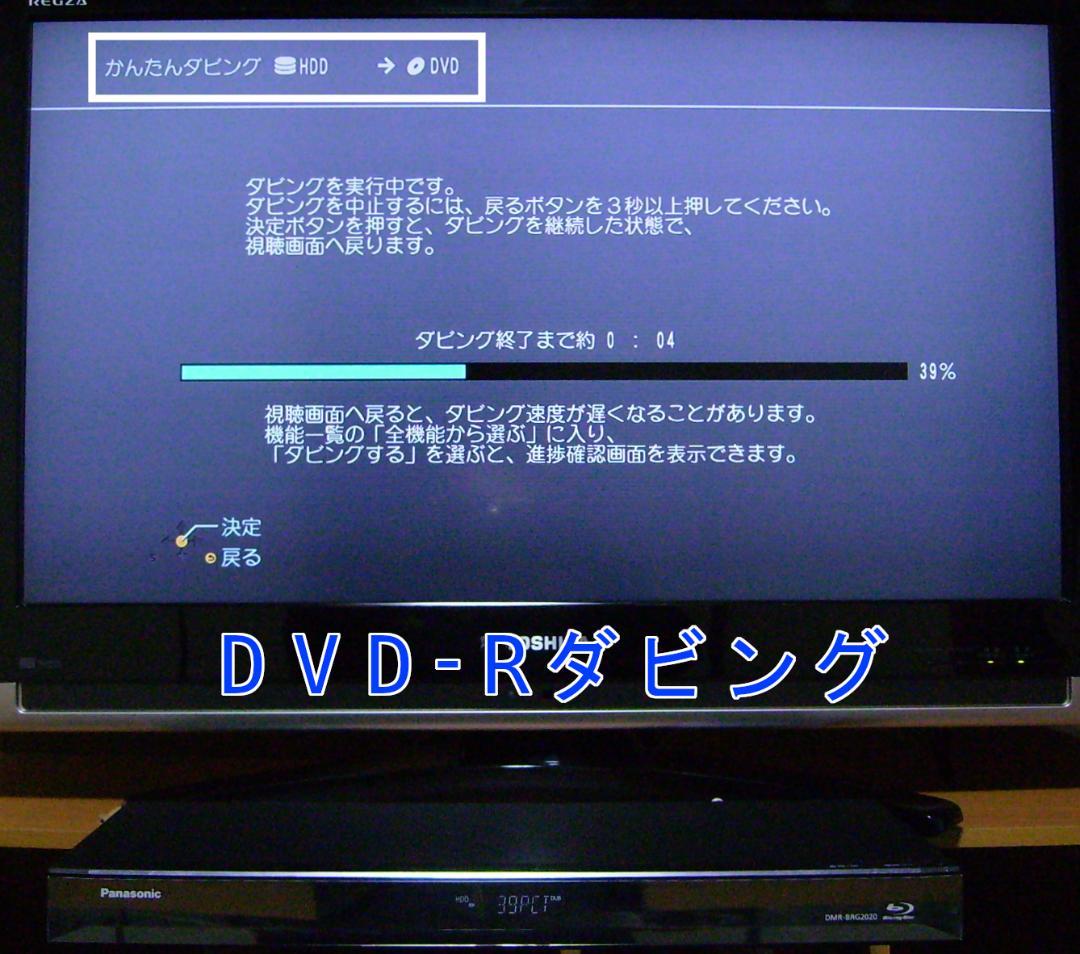 Panasonic DIGA ブルーレイレコーダー DMR-BRG2020