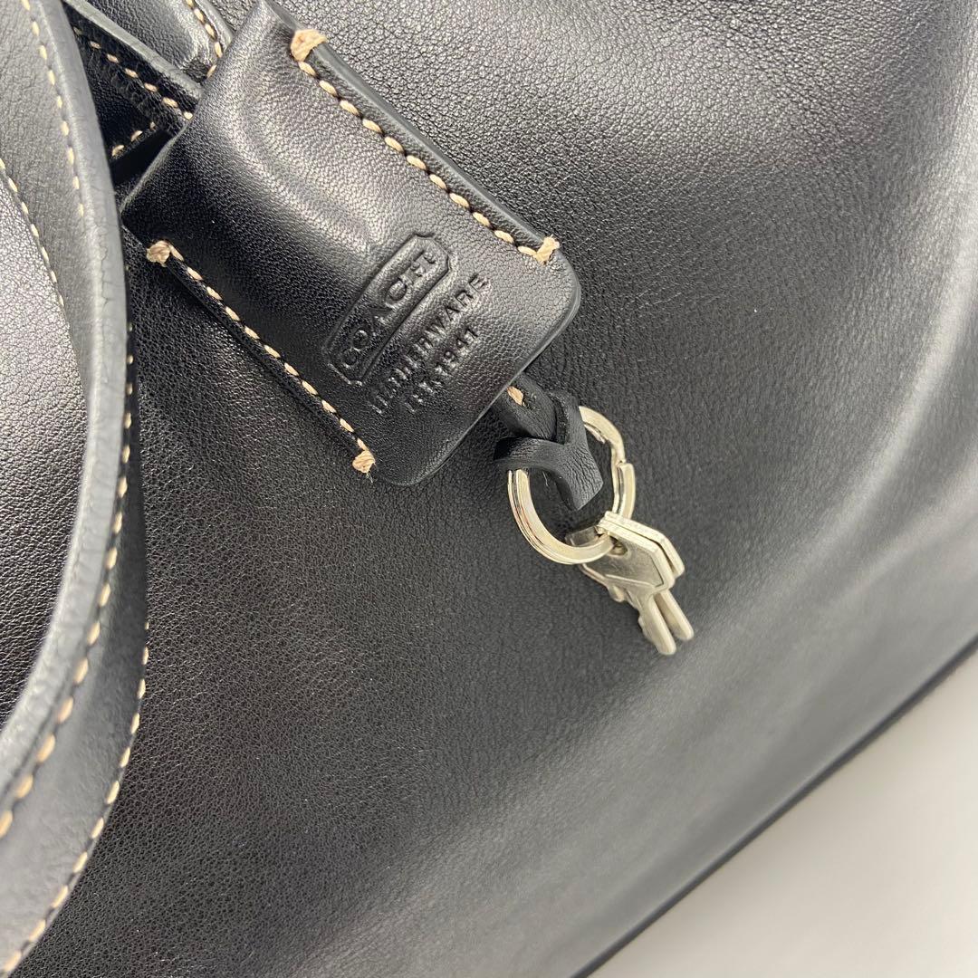 美品✨コーチ オールレザー ボストンバッグ 2way 旅行 ブラック 5402