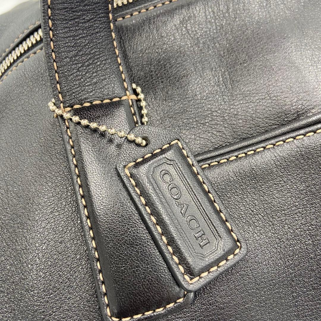 美品✨コーチ オールレザー ボストンバッグ 2way 旅行 ブラック 5402