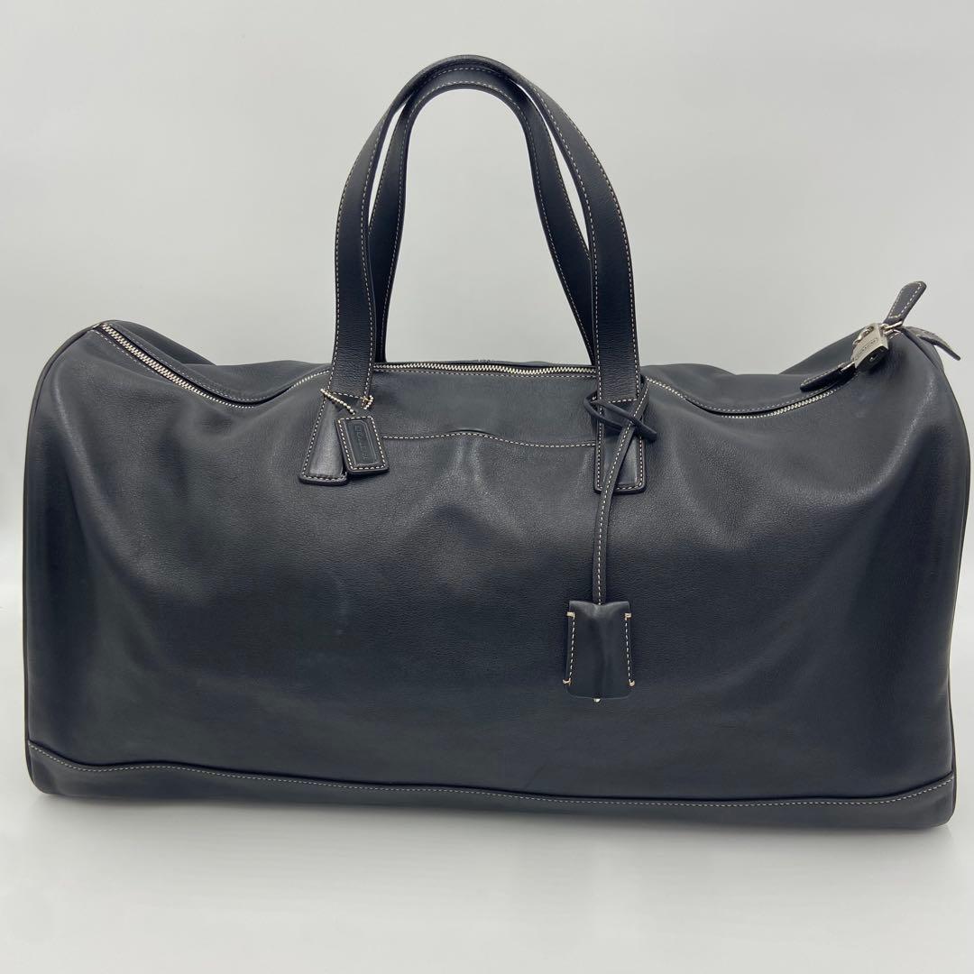 美品✨コーチ オールレザー ボストンバッグ 2way 旅行 ブラック 5402