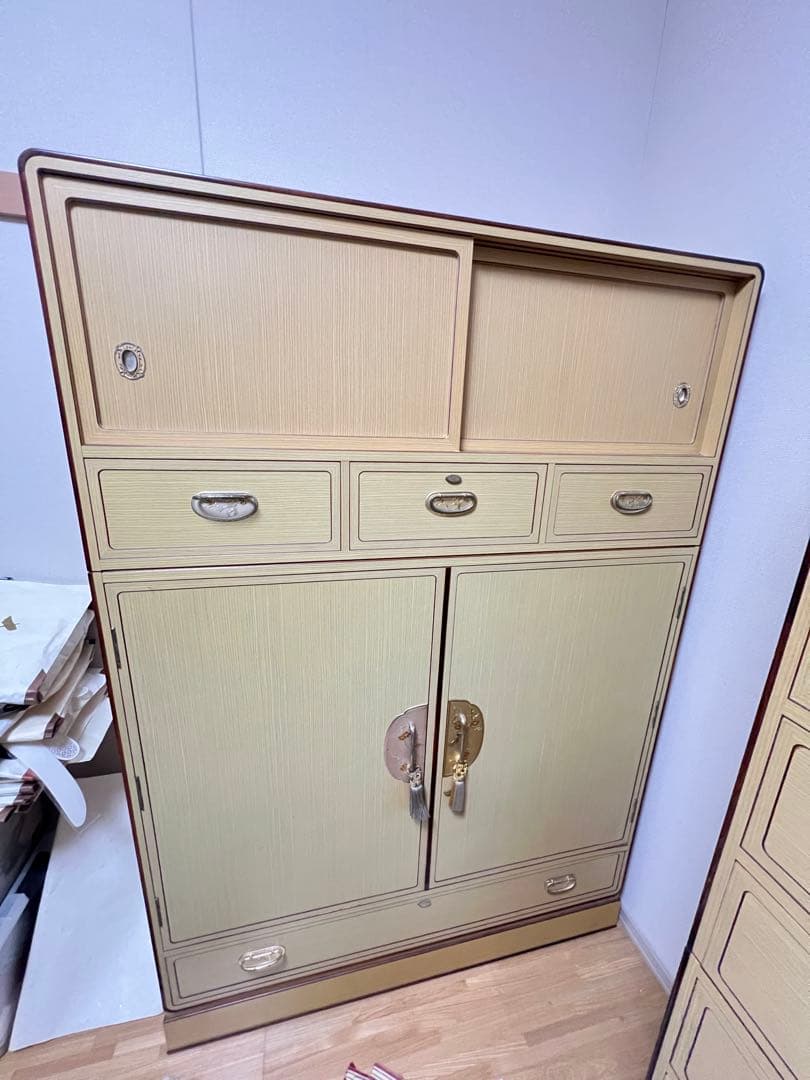 【早い者勝ち‼️】 婚礼家具 桐タンス 整理箪笥 多段引き出し付き たのメル便