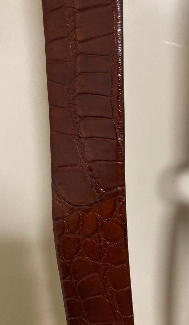 【最高級品】RalphLauren アリゲーター カービング ベルト