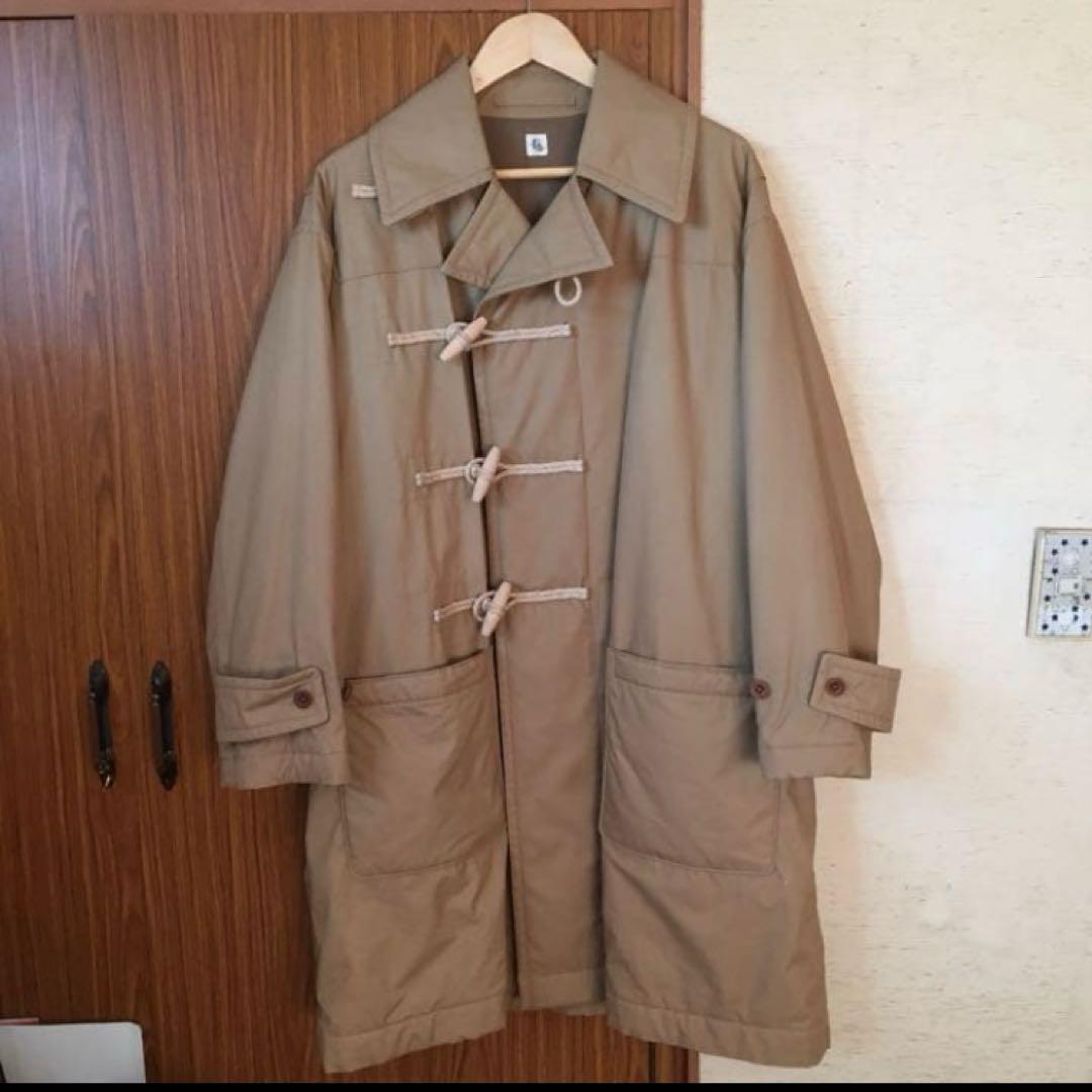 ベージュ ダッフルコート ロング丈