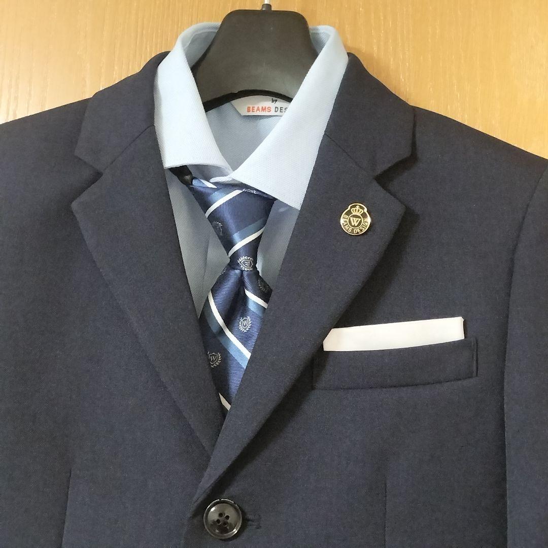 美品　waltz by BEAMS DESIGN 男子スーツ140 紺色　卒業式