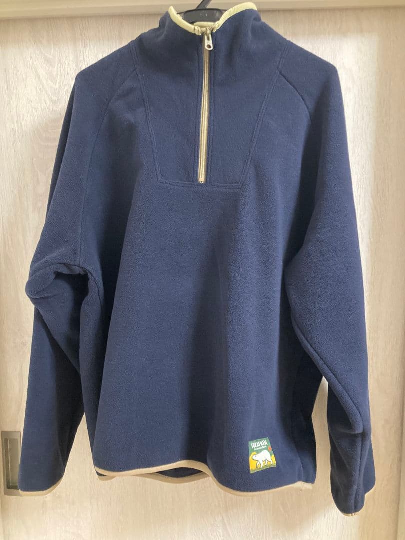 美品 Human Made ネイビー フリースジャケット ハーフジップ Lサイズ