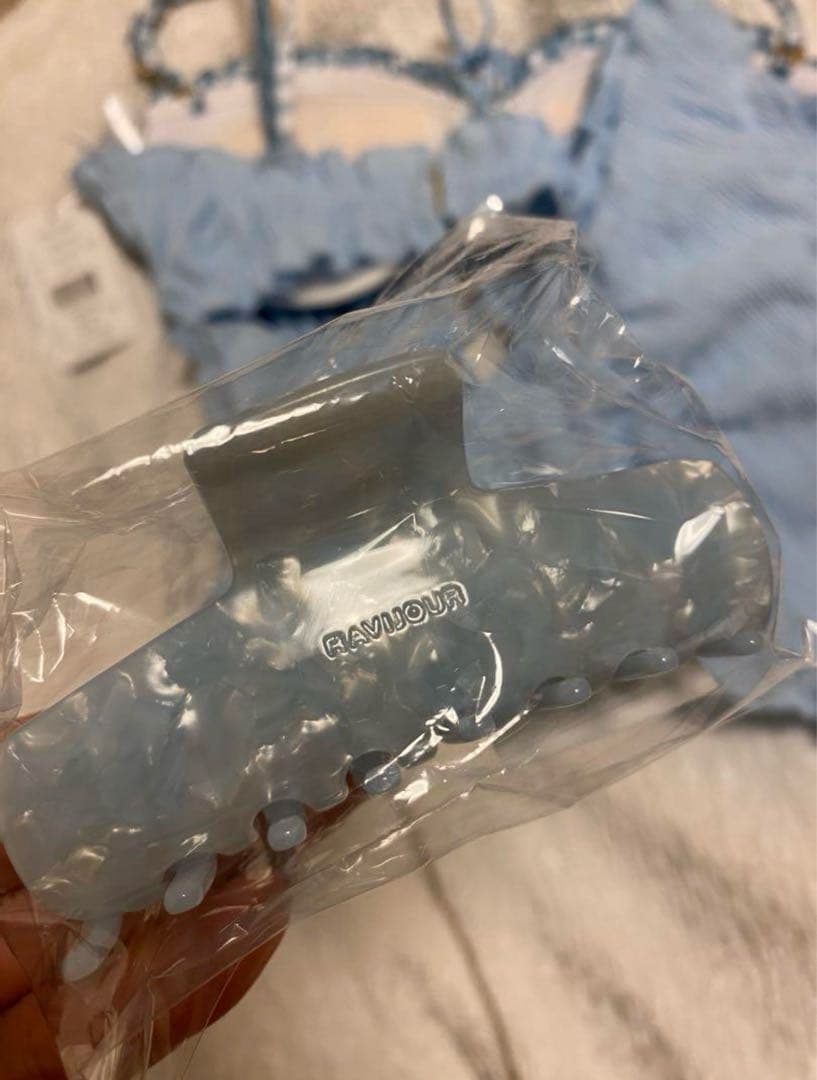 今季完売Ravijour CORSETビキニセット ブルー青Mサイズノベルティ付