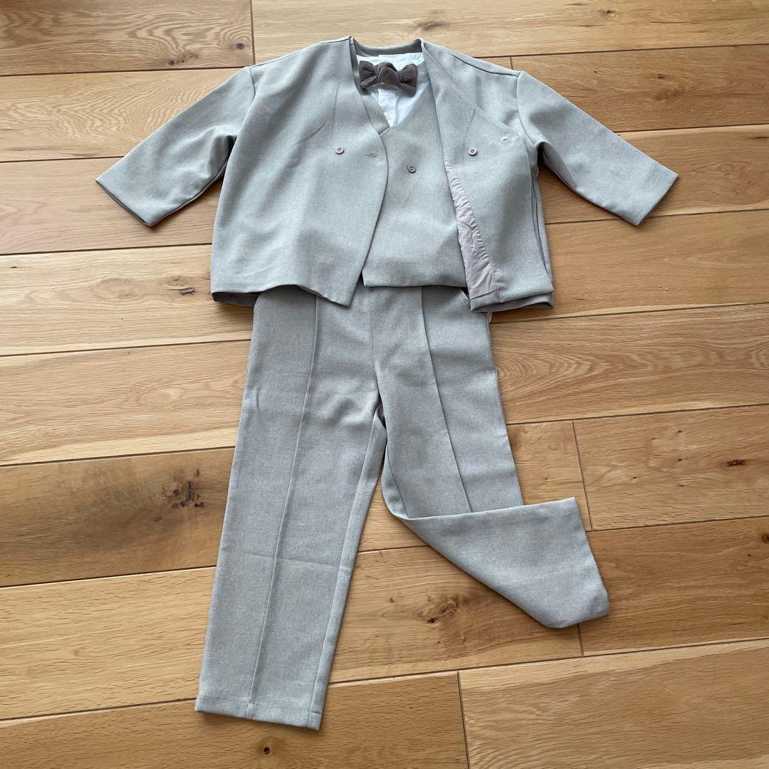 riziere 110cm 5点セット フォーマルスーツ ベージュ 男の子