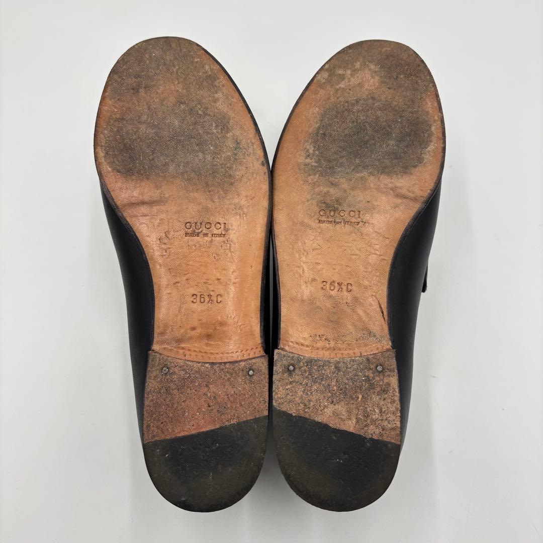 専用GUCCI グッチ ホースビット レザー ローファー 36 約23㎝ 黒