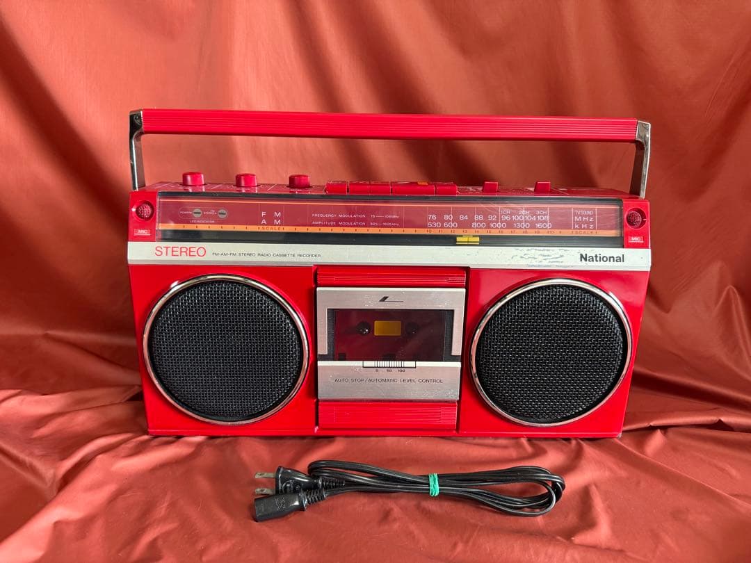ナショナルRX-4940 ラジカセ赤　 ピカピカに磨きました　値引交渉可