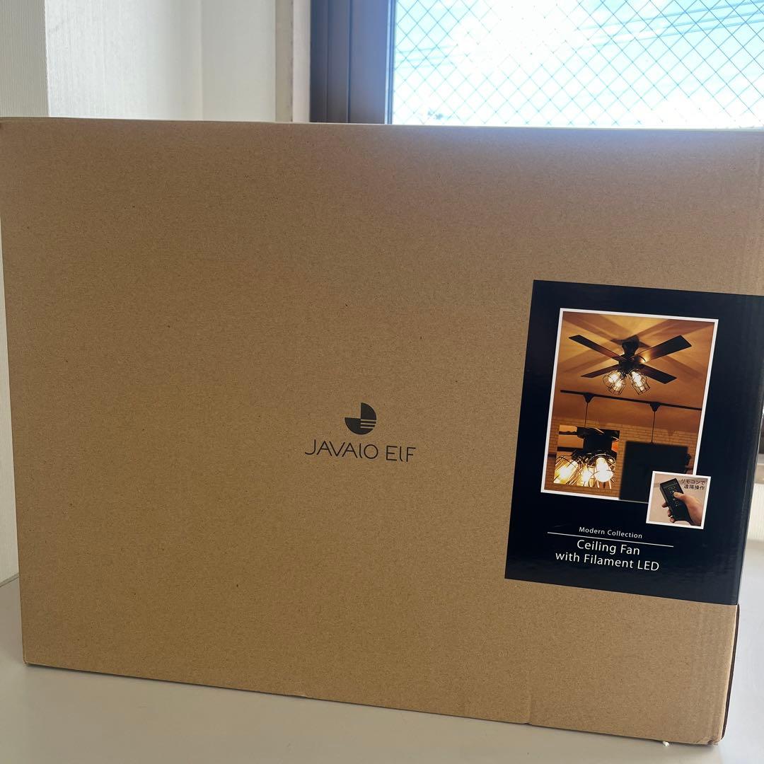 シーリングファン ブラック　JAVAlO ELF JE-CF003-BK