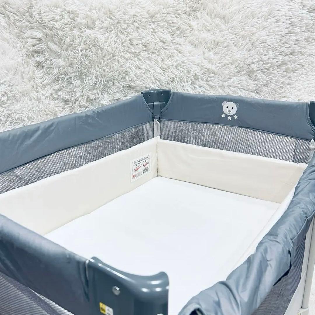 【美品】アップリカ　ココネル　エアー　AB 現行モデル　グレー　ベアー