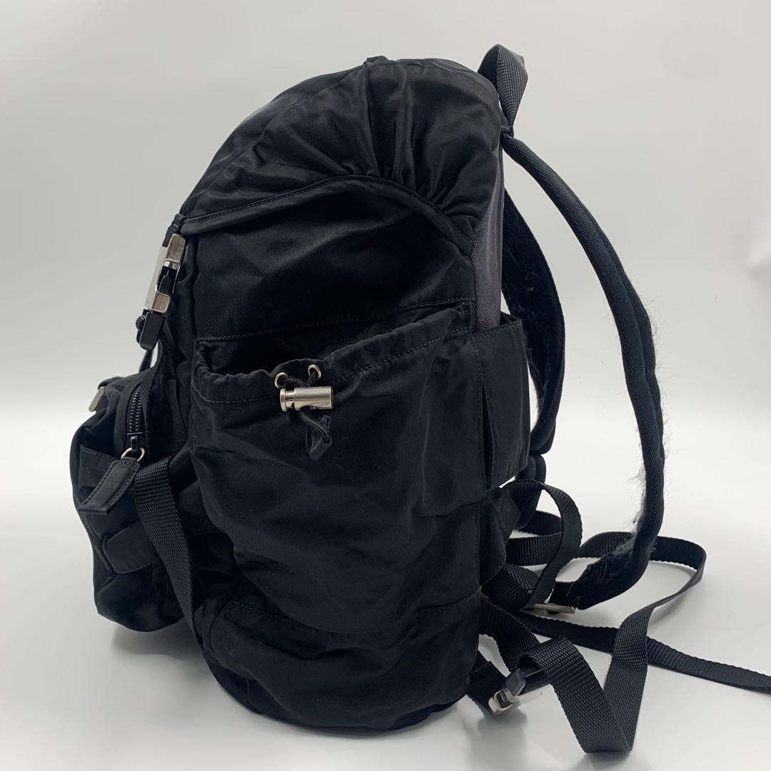 【✨極美品✨】プラダ バックパック 三角ロゴ ボディバッグ ブラック V318