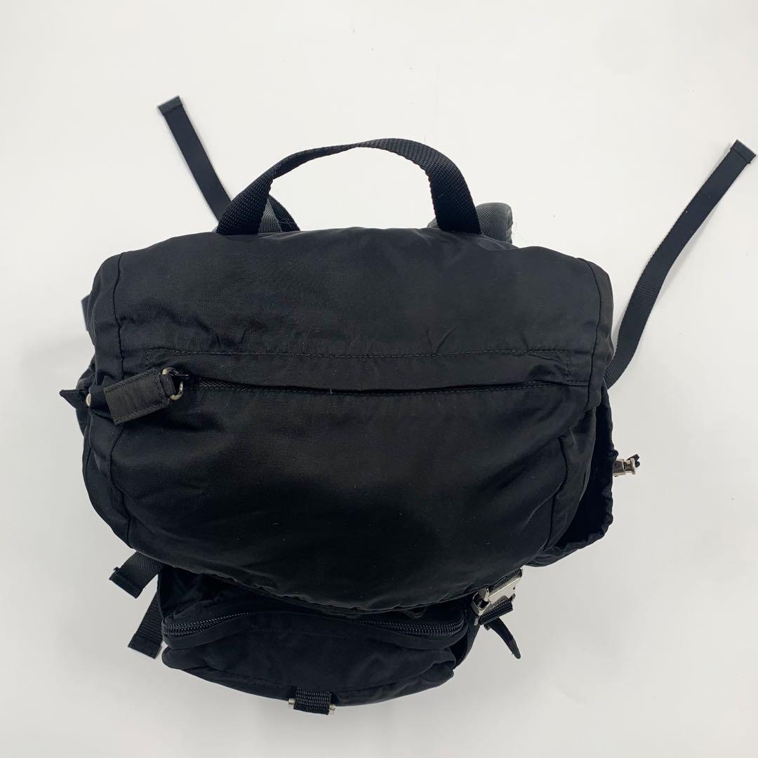 【✨極美品✨】プラダ バックパック 三角ロゴ ボディバッグ ブラック V318