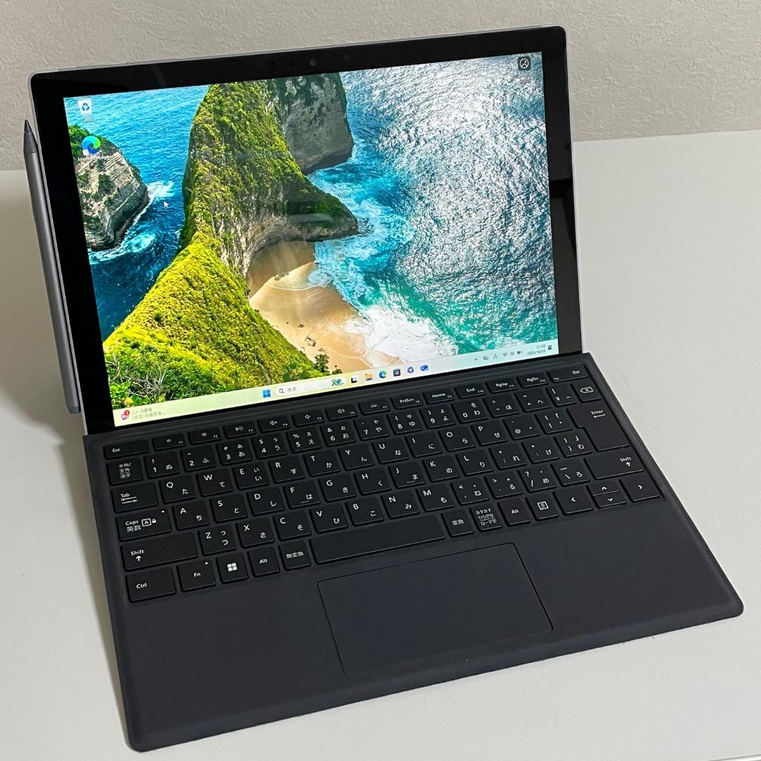 美品・バッテリー良好：SurfacePro 7＋純正キーボードカバー＋タッチペン