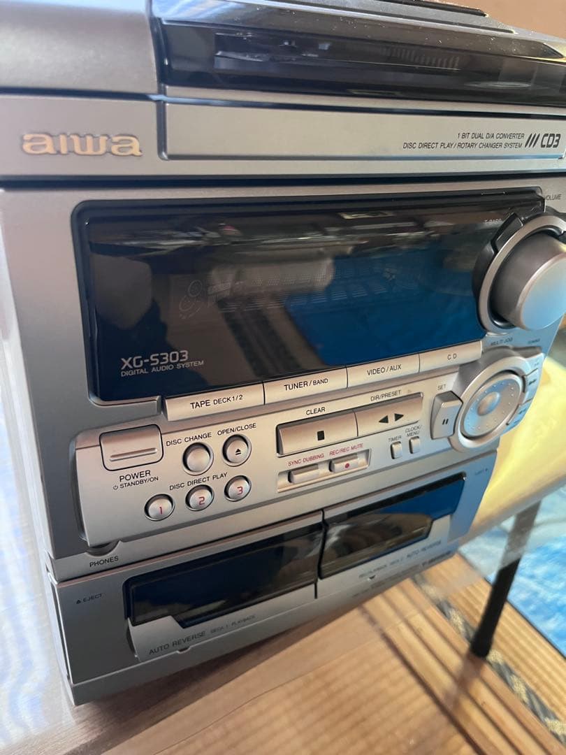 aiwa XG-S303 カセットコンポ 美品 カセット使用不可