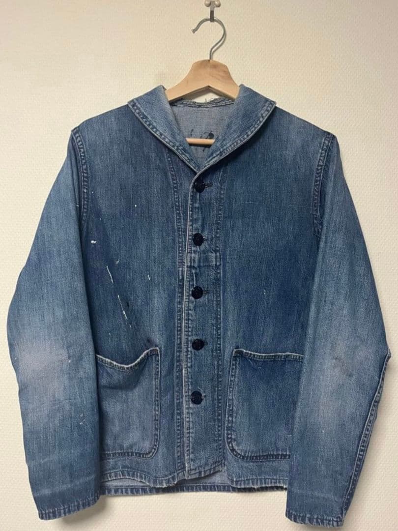 ジャケット・アウター 40s US Navy Shawl Collar Denim Jacket