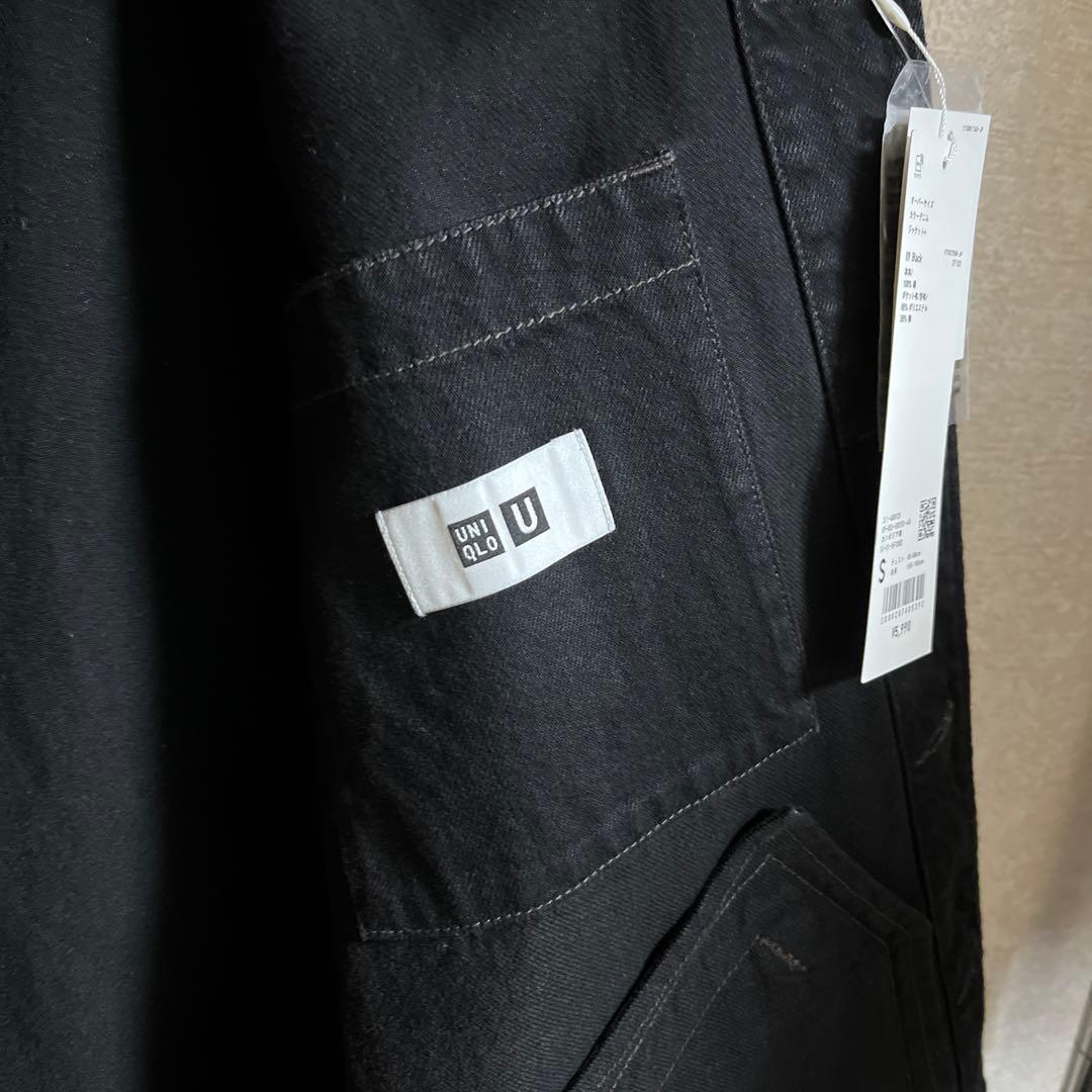 【新品】Uniqlo U オーバーサイズカラーデニムジャケットS 黒