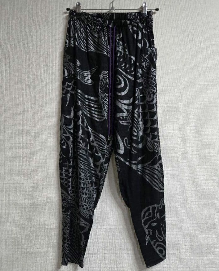 レア！SOUSOU ソウソウ 裁付えんゆう穿き 鯉 総柄 ブラック 和柄
